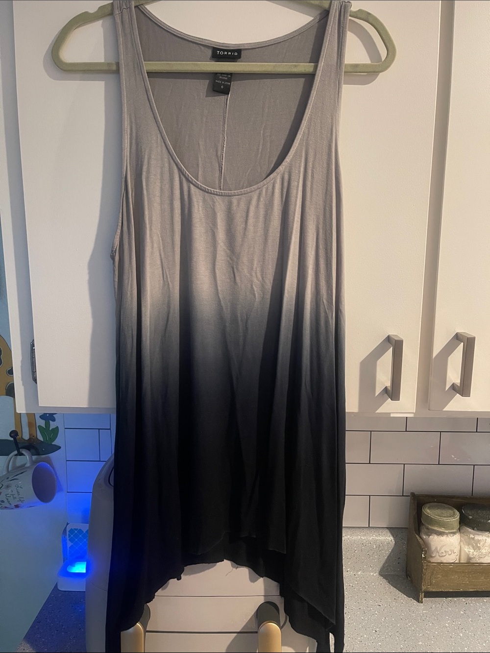 torrid Gray to Black Ombre Scoop Tank